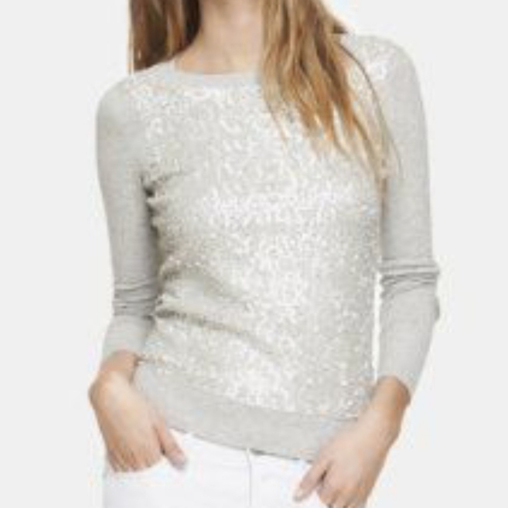 Express sequin embellished sweater